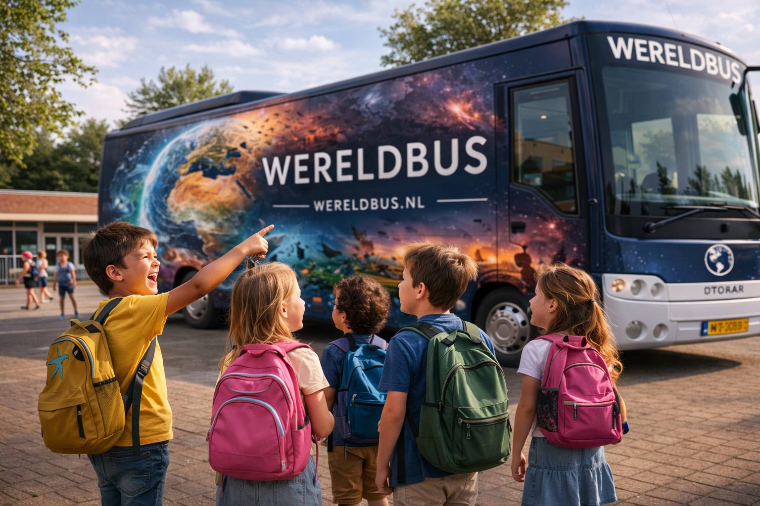 Wereldbus achtergrond
